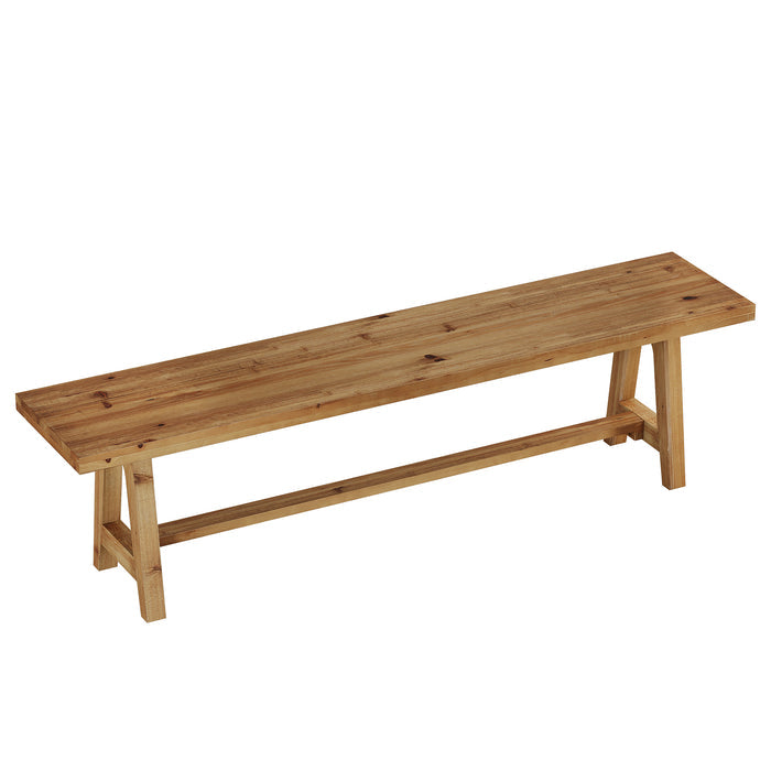 Tribesigns 63-Inch Solid Wood Dining Bench, Farmhouse Kitchen Bench