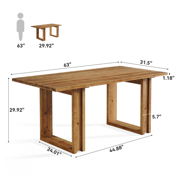 Tribesigns 63-Inch Executive Desk, Large Solid Wood Desk for Home Office