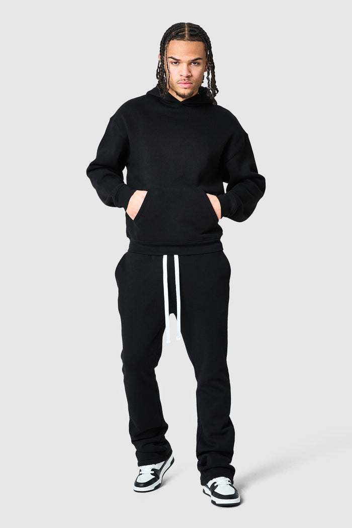 Uniform Flare Tracksuit - Black
