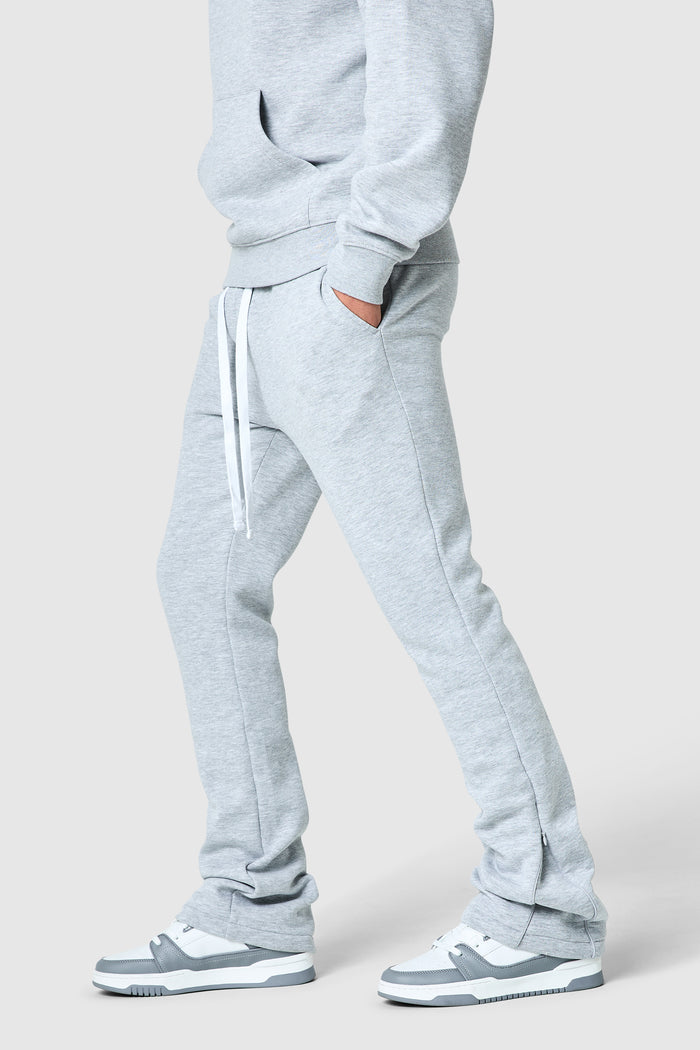 Uniform Flare Tracksuit - Grey Marl