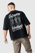 Utopia Tee - Black Acid Wash