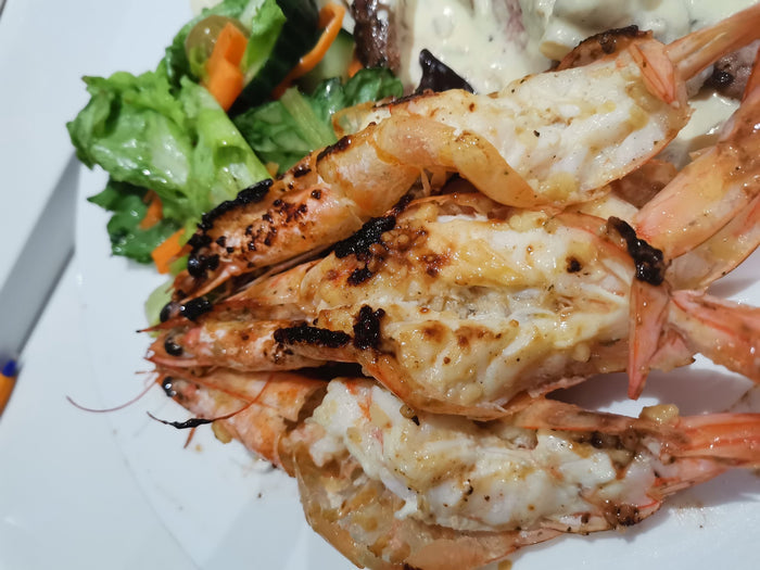 WHITE TIGER PRAWNS 700g HEAD ON 31/40 UNCLEANED