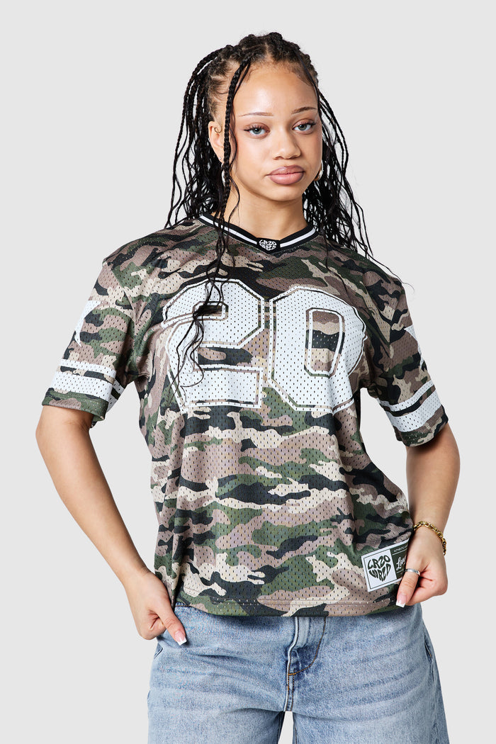 Womens All Star Jersey - Green Camo