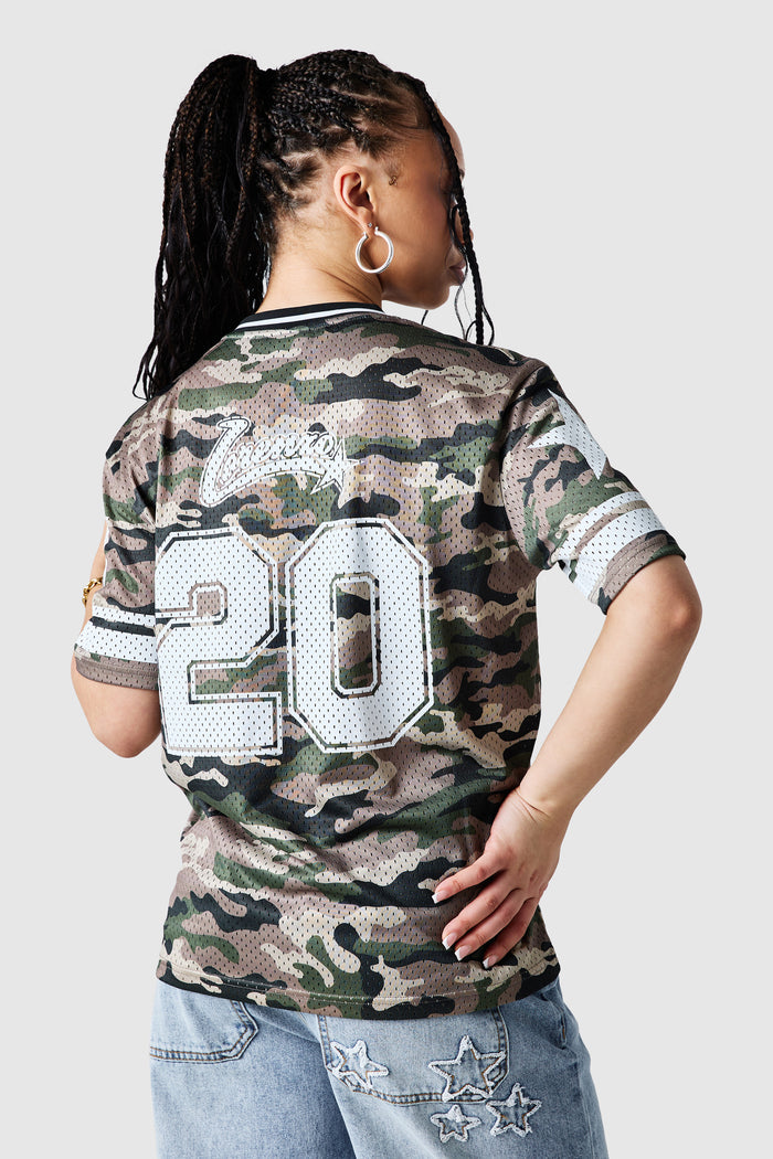 Womens All Star Jersey - Green Camo