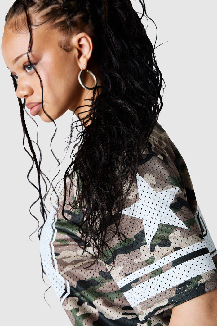 Womens All Star Jersey - Green Camo