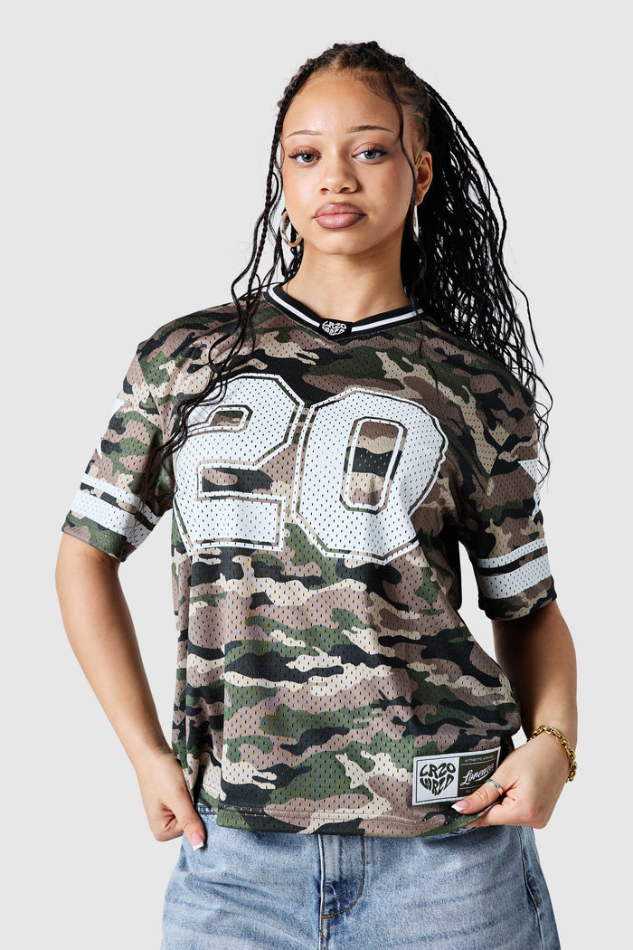 Womens All Star Jersey - Green Camo