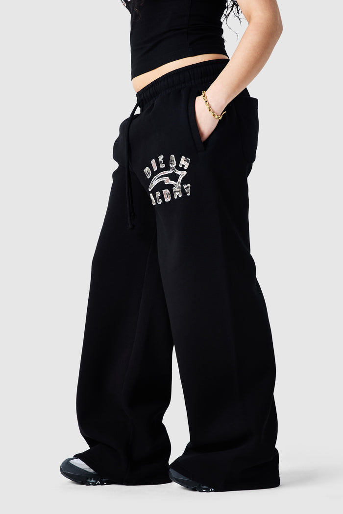 Womens Camo College Jogger - Black