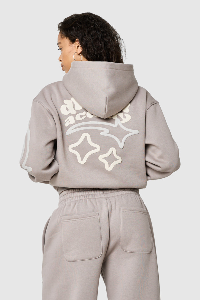 Womens Dream Acdmy Crop Hood - Soft Taupe