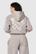 Womens Dream Acdmy Crop Hood - Soft Taupe