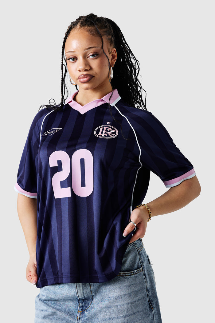 Womens No.20 Football Shirt - Indigo Ocean