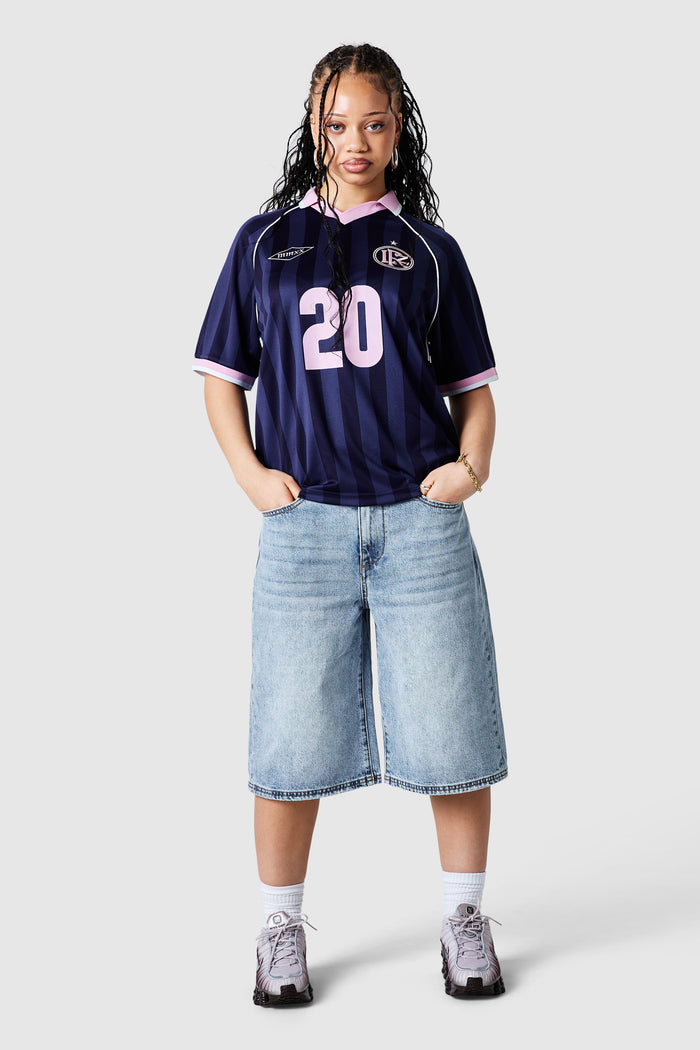 Womens No.20 Football Shirt - Indigo Ocean