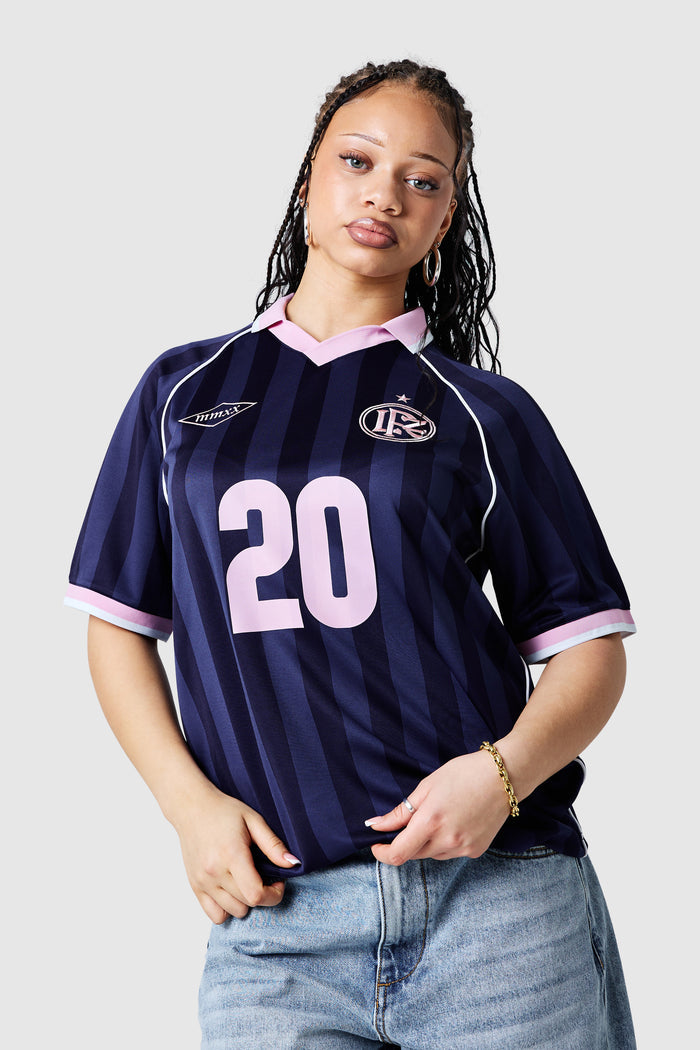 Womens No.20 Football Shirt - Indigo Ocean