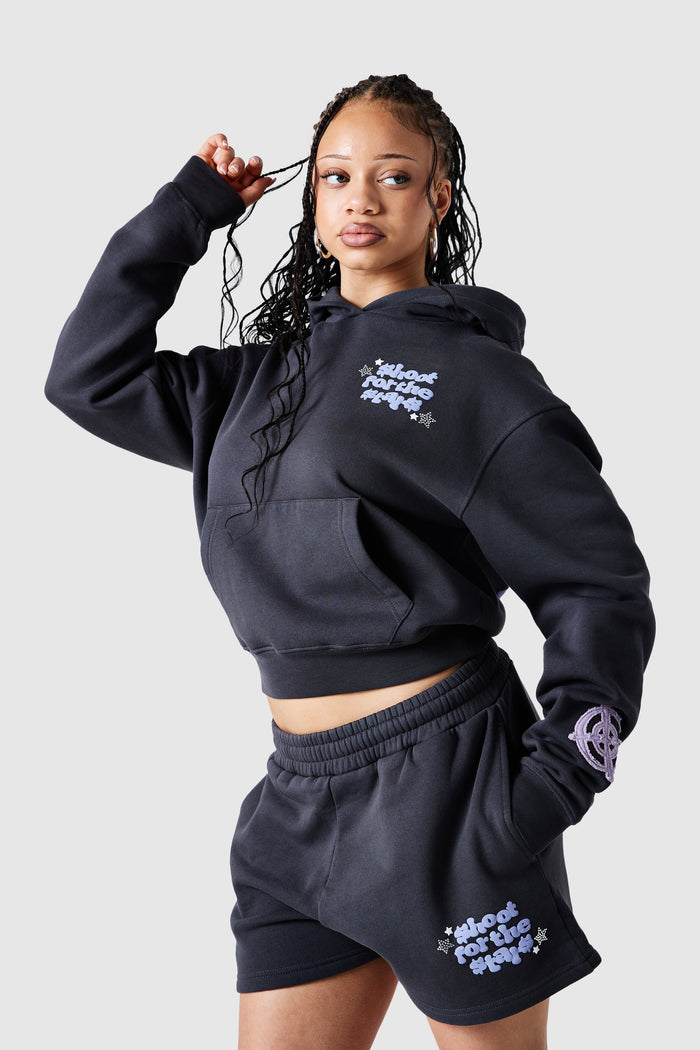 Womens Shoot For The Stars Hood 2.0 - Volcano Grey