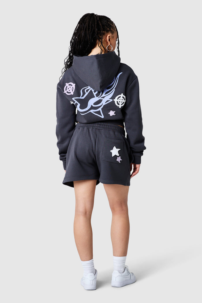 Womens Shoot For The Stars Hood 2.0 - Volcano Grey