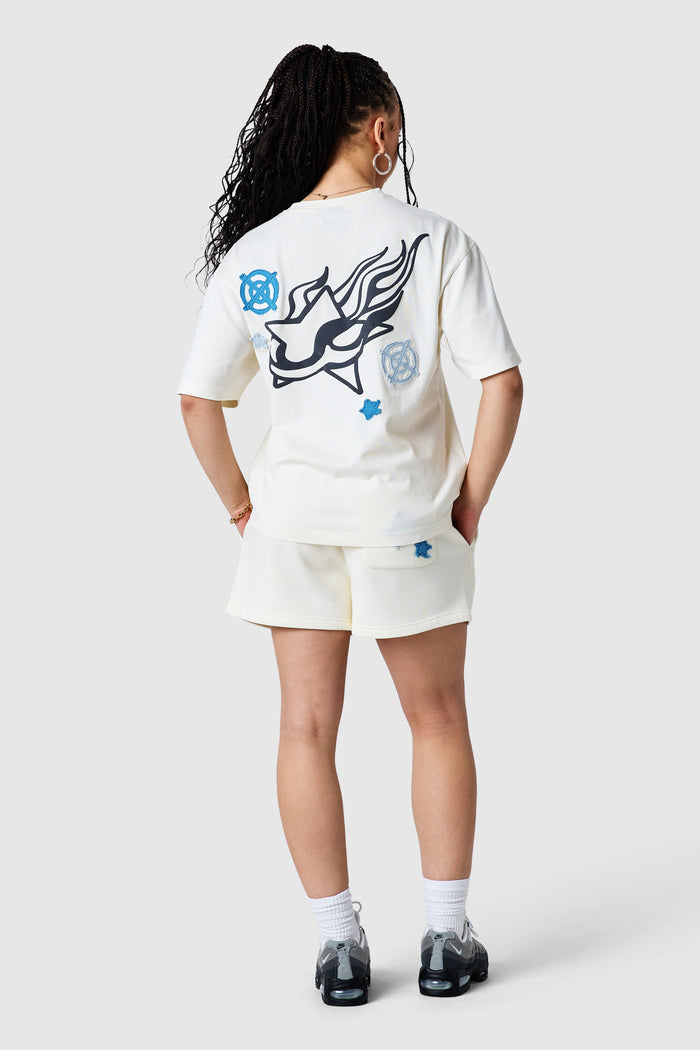 Womens Shoot For The Stars Shorts 2.0 - Cream