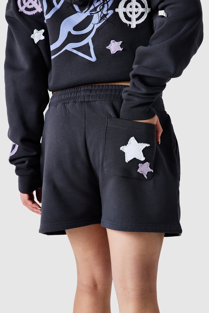 Womens Shoot For The Stars Shorts 2.0 - Volcano Grey