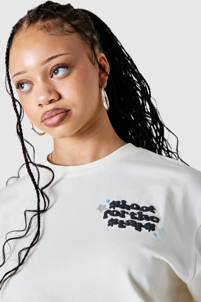 Womens Shoot For The Stars Tee  - Cream