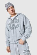 World Is Yours Fz Hood - Grey Marl