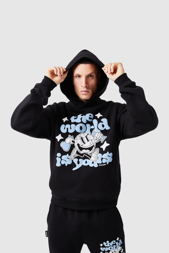 World Is Yours Hood - Black