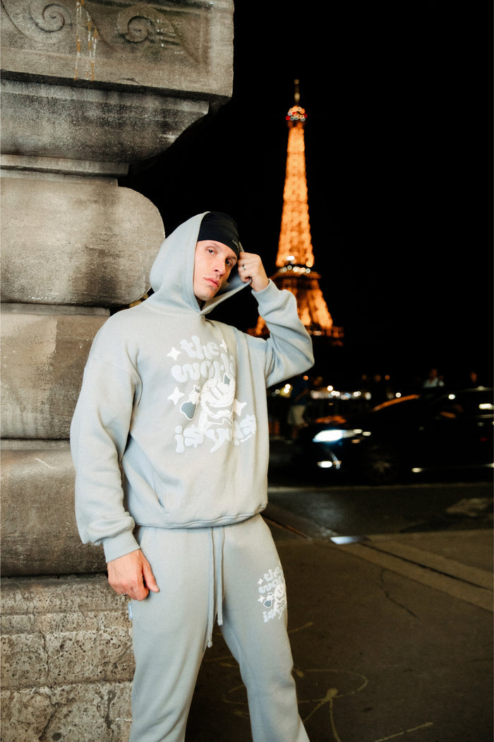 World Is Yours Hood - Steel Grey