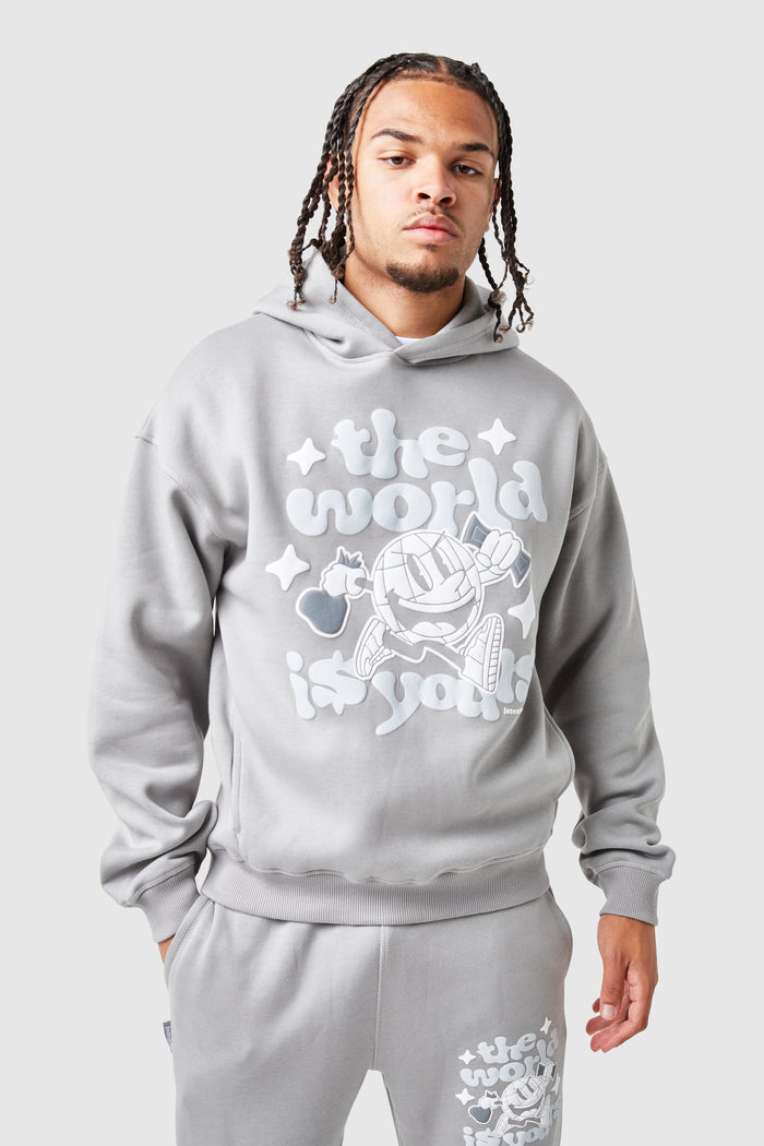 World Is Yours Tracksuit - Steel Grey